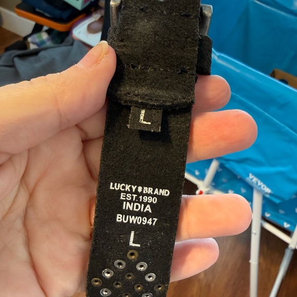 Lucky Brand women’s studded black suede belt - Picture 3 of 3